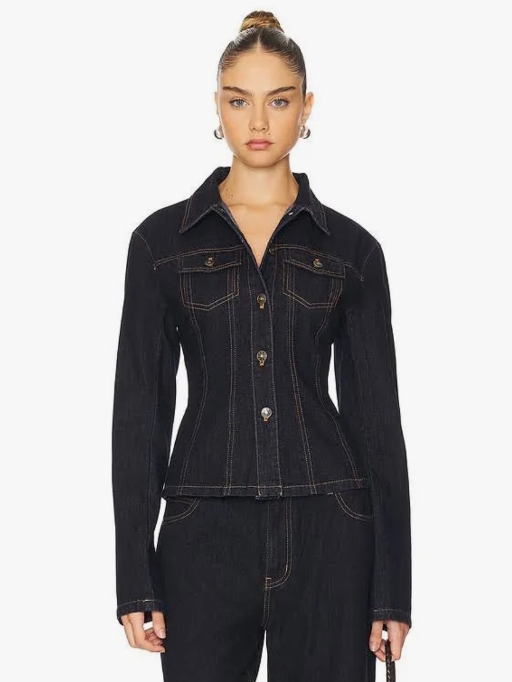 Lioness Dark Denim Tailored Jean Jacket